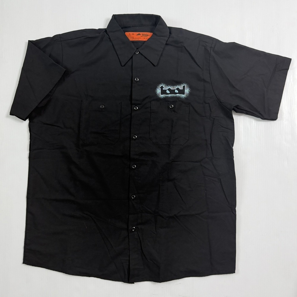 Vintage 2002 *NWOT* TOOL Band Lateralus Eye Mechanic ButtonDown Shirt Red Kap XL